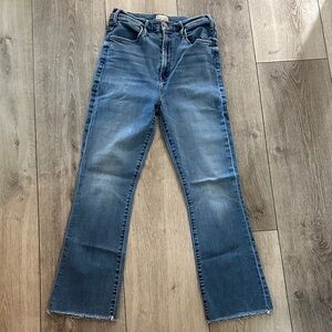 MOTHER Straight Leg Blue Jeans